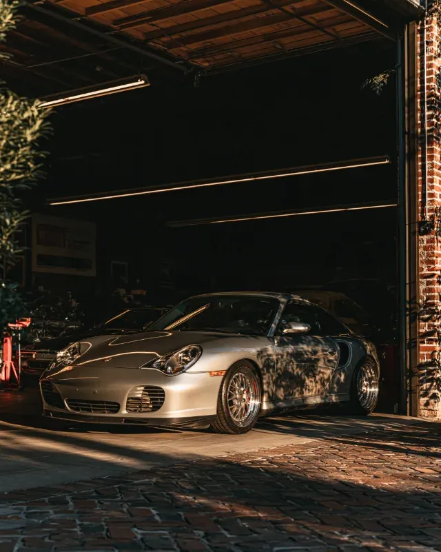 An arctic silver 996 Carrera 4S
